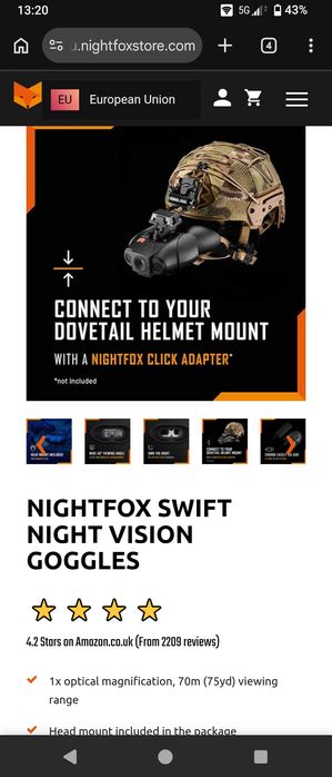 Нощно виждане Night fox Swift
