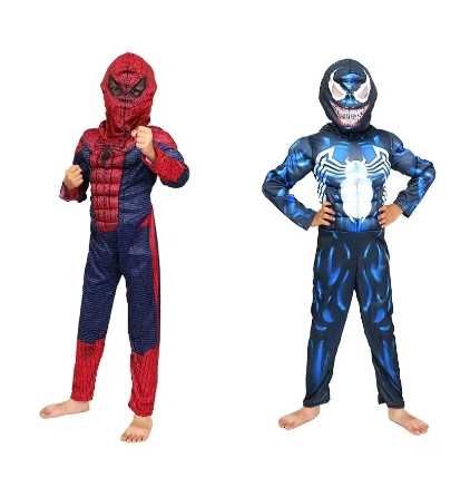 Детски Костюм с мускули Спайдърмен, Батман, Венъм, Супермен, Хълк и др