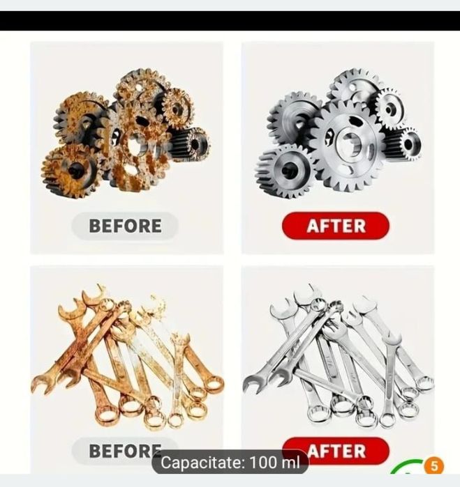 Crema pentru curățarea obiectelor  metal ruginite