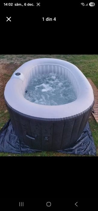 Vând jacuzzi oval cu bule recirculare încălzire pana la 40 grade este