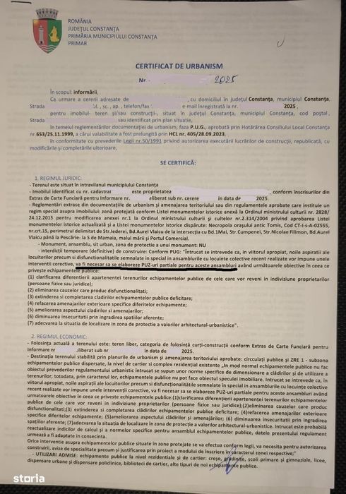 Teren construcții exclusiv crese, gradinite, dispensare clinici etc