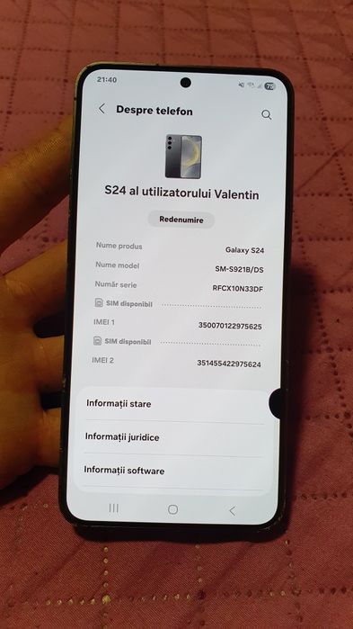 Samsung Galaxy S24, 256gb, dual sim