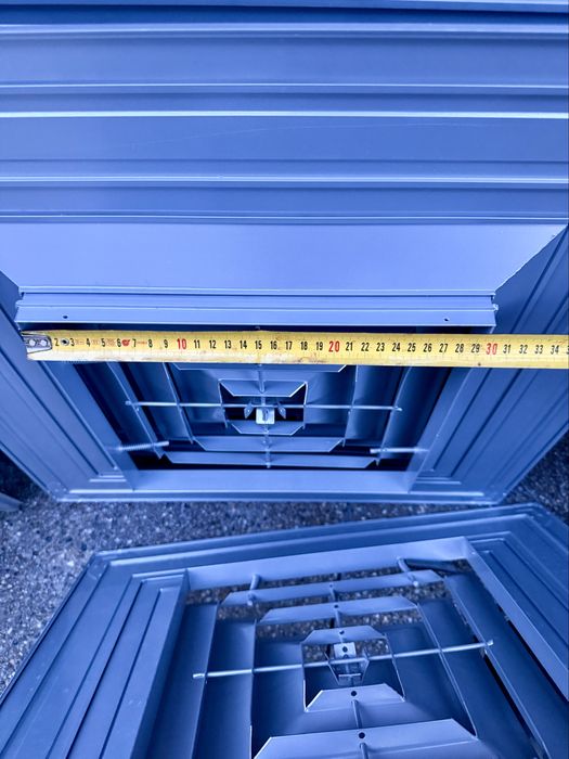 Tavan casetat metalic perforat 595x595mm, gri