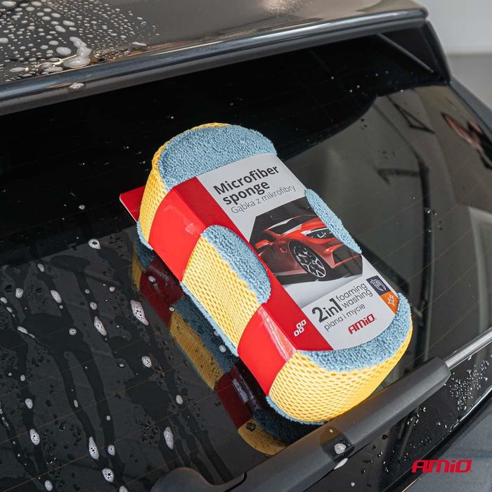 микрофибърна гъба за миене на автомобили amio-03840