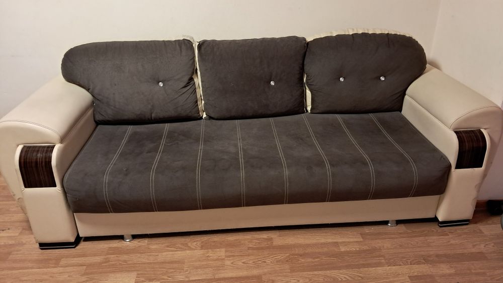 Set Canapea 3 locuri extensibilă, canapea 2 locuri fixă