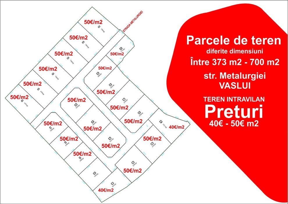 De vânzare parcela de teren intravilan curți construcții