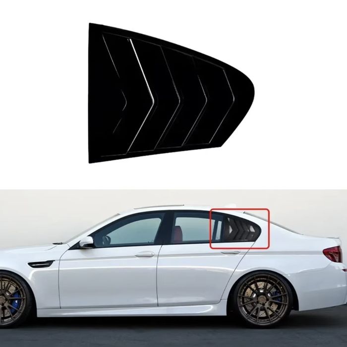 Тунинг Добавка Задни странични стъкла BMW F10– черни и карбон -М Визия