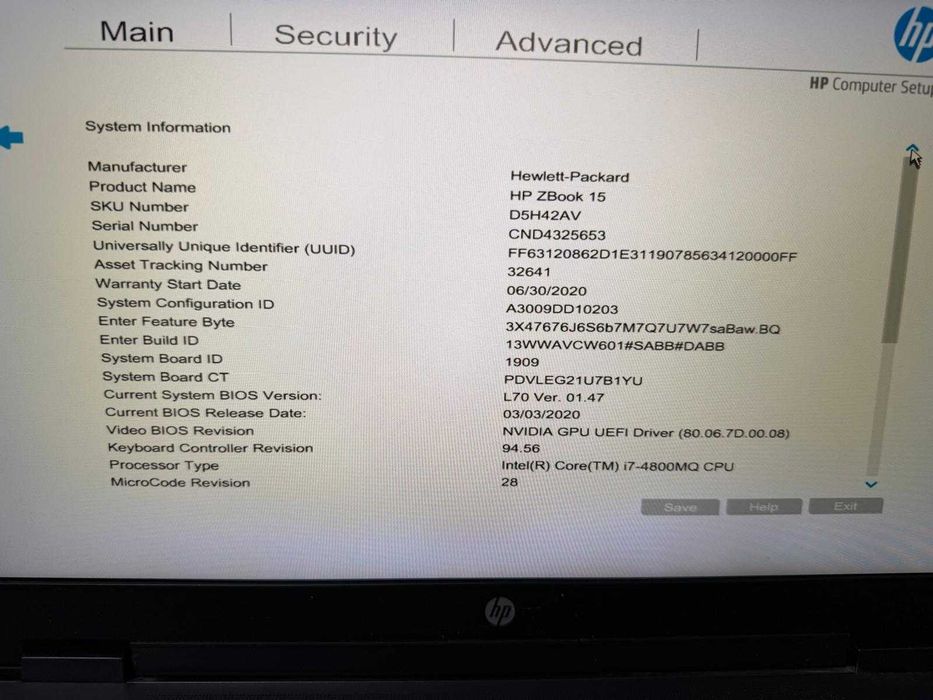 Workstation HP ZBook 15 G1 | i7-4800MQ | 32GB RAM | SSD 250GB |