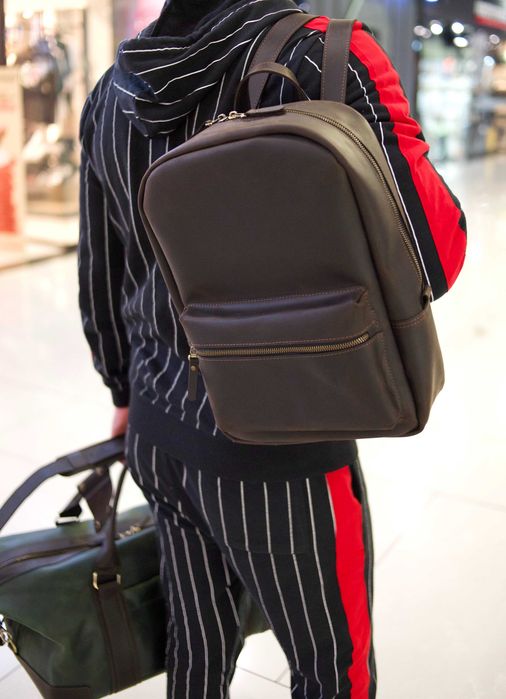 Rucsac din piele naturală. Rucsac pentru laptop. Genuine Leather Backpack. Laptop Backpack