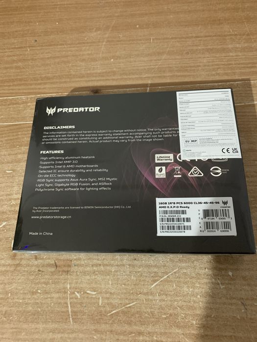 Acer Predator Vesta II RGB 32GB DDR5 6000 MHz – Nou, Sigilat