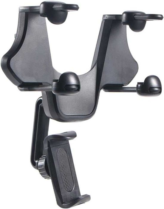 Поставка за телефон за огледало на автомобил 360° - въртяща.