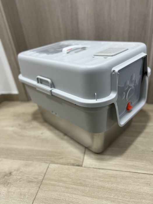 Vand litiera din inox, acoperita