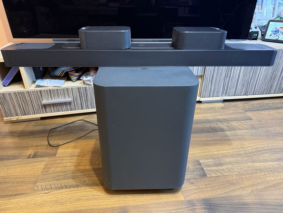 Soundbar JBL BAR 800, 5.1.2, Sateliti detasabili, 720W, Dolby Atmos, Wi-Fi, Airplay, HDMI eArc, Negru