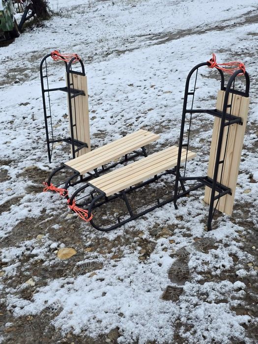 Sanie  din lemn cu cadru metalic 120 cm