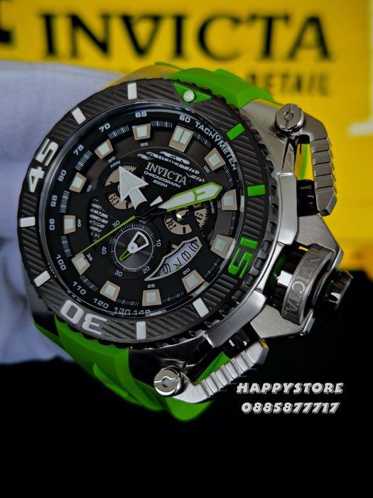 INVICTA Optimus Light Green 66 mm, Инвикта нов ръчен часовник