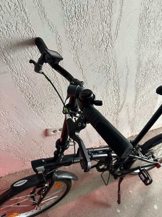 Bicicleta pliabila Btwin 100 de 20 de inchi - Neagra -A-