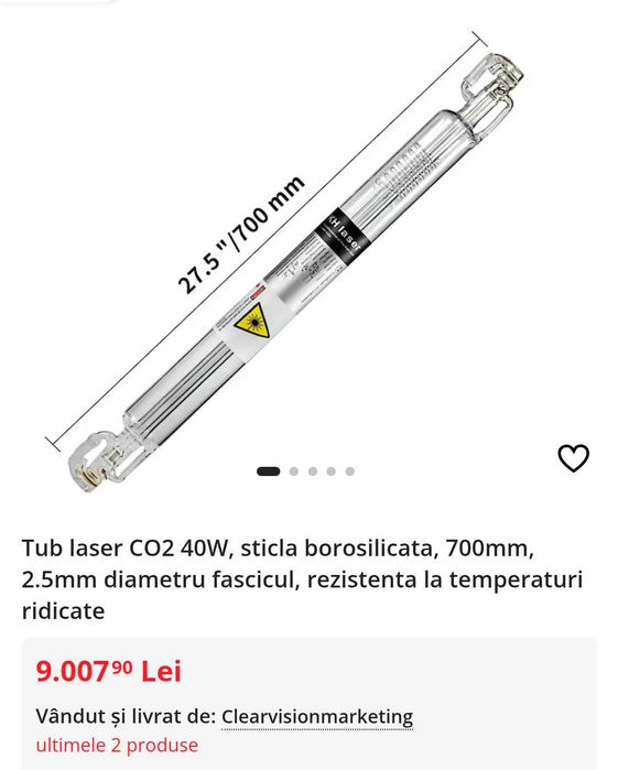 Vând Tub laser  CO2
