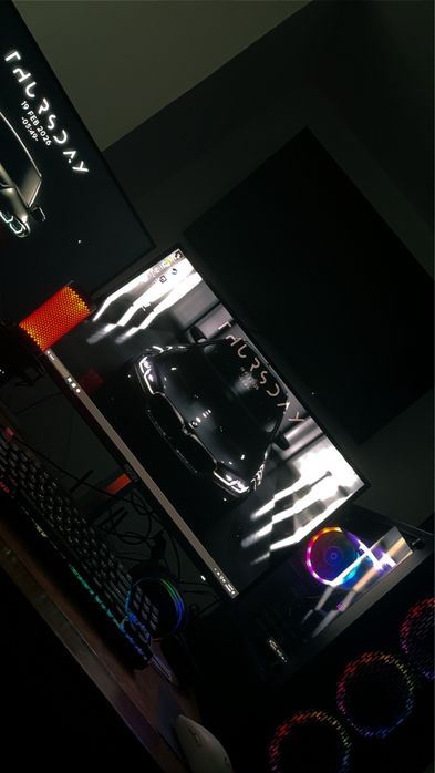 Setup complet 2 monitoare si pc(ryzen 5 9600X + RTX 5060)
