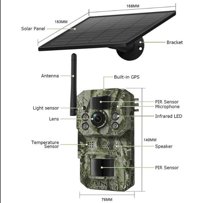 Соларна Ловна камера 4G / GPS / 3MP./модел ST-HC809