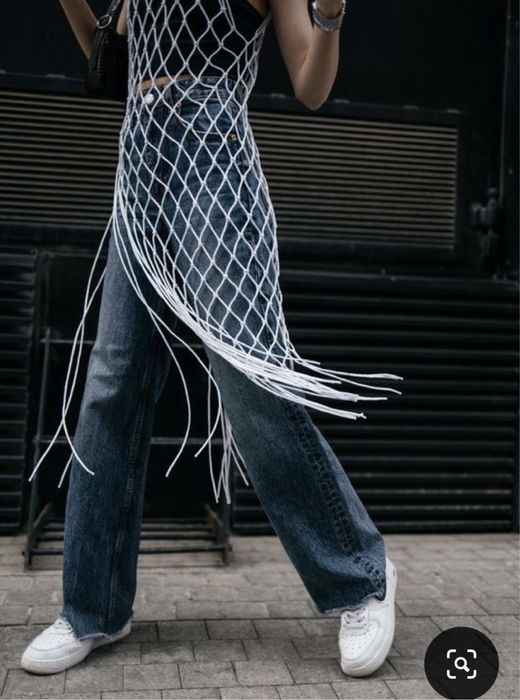 Платье сетка макраме