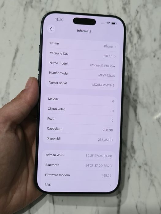 Vand/schimb iPhone 17 Pro Max 256gb