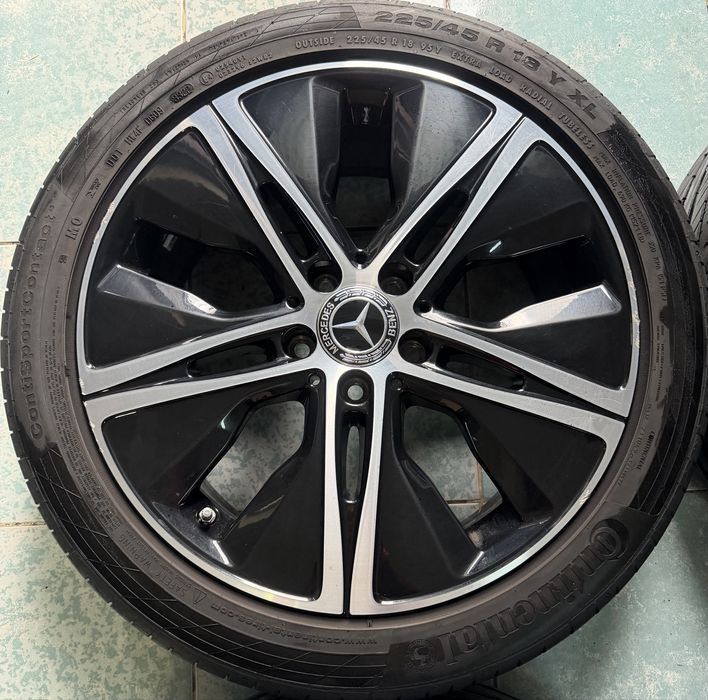 Jante aliaj bicolore R18 originale Mercedes C W205 T205 doua latimi