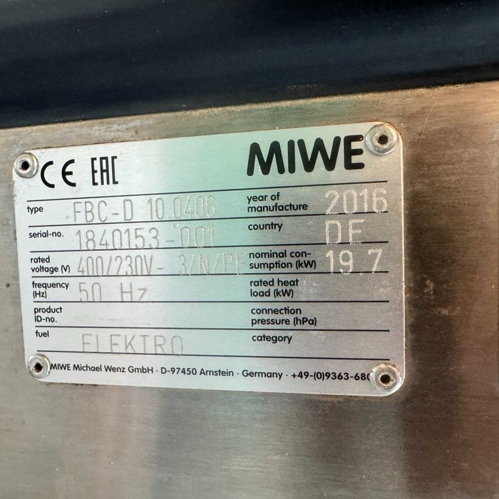 Cuptor electric patiserie MIWE 10 tavi