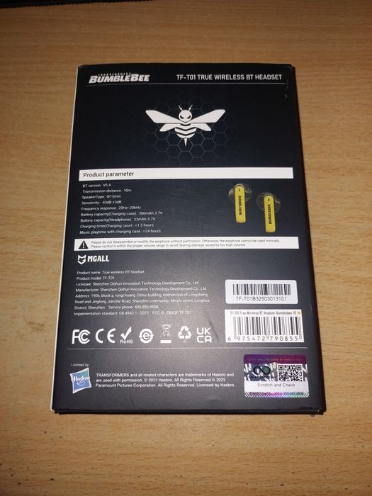 Casti Bluetooth Bumblebee