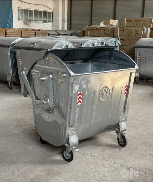 Оцинкованный мусорный бак 1100 л от производителя