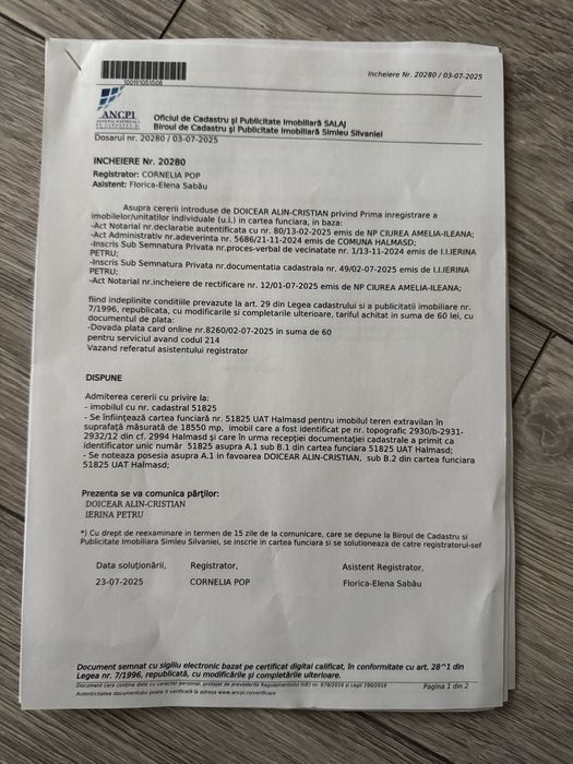 Teren in sinteu bihor