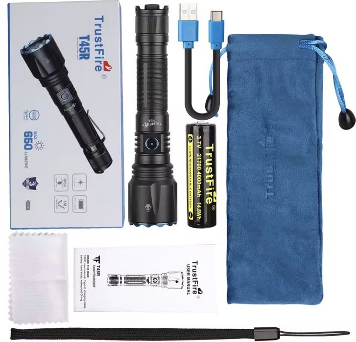 Trustfire T45R Мощен лазерен фенер