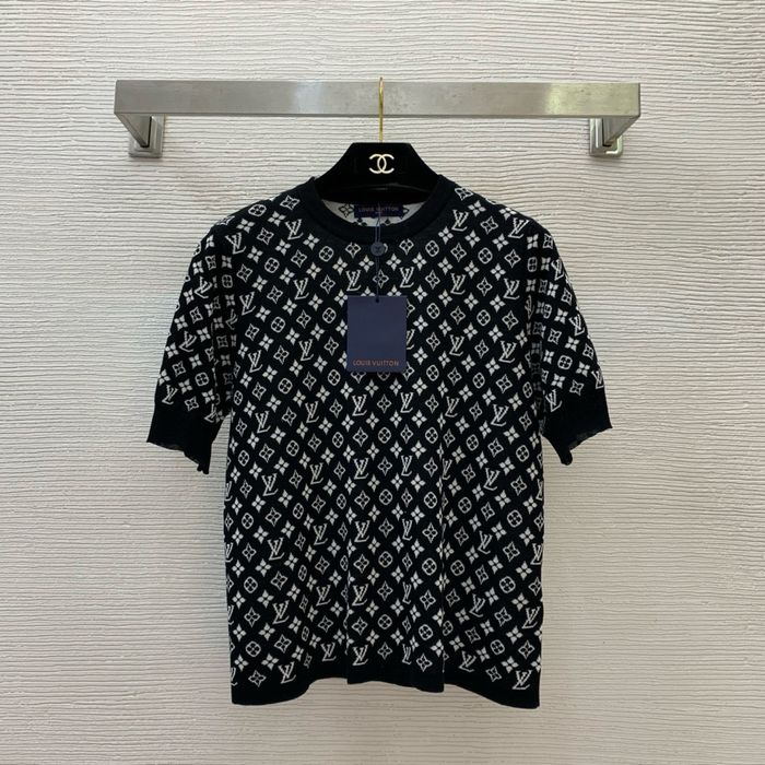 LVL дамска блуза с къс ръкав от плетиво New Season