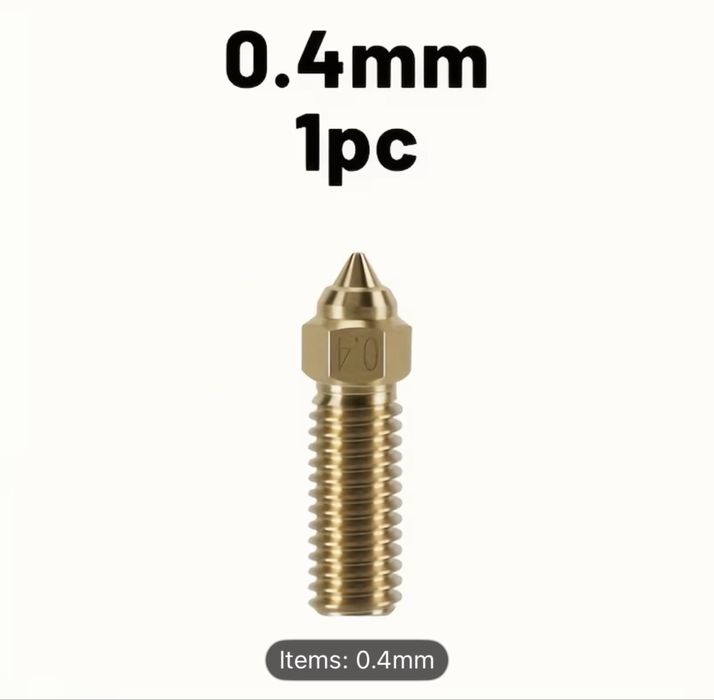 Nozzle M4 brass creality imprimanta 3D Volcano de 0.6mm sau 0.4mm