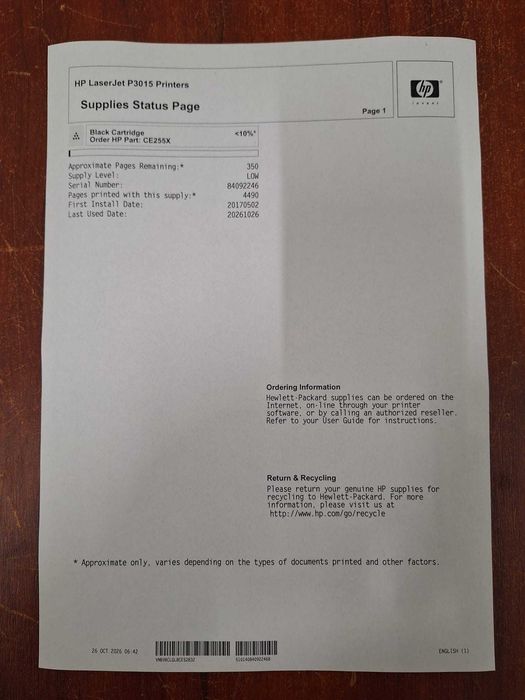 Imprimantă Laser HP LaserJet P3015dn, Enterprise, Duplex, Rețea, Cartuș XL