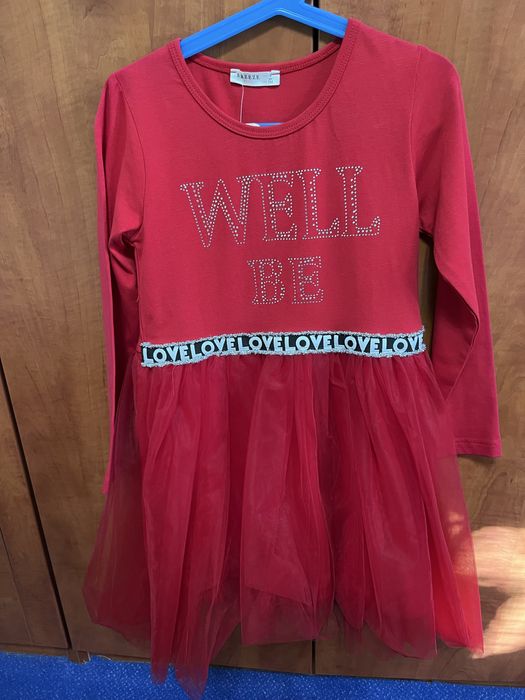 Нова рокля с тюл за момиче 9г/134см