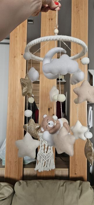Детский мобиль. Мишка и облака