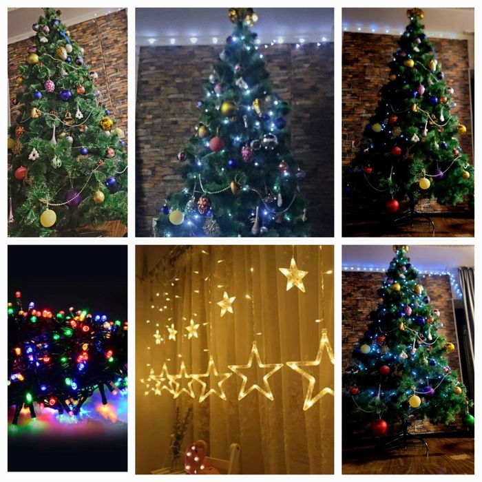 Ёлка 2,5метра все игрушки и герлянянды вместе всё то что на фото