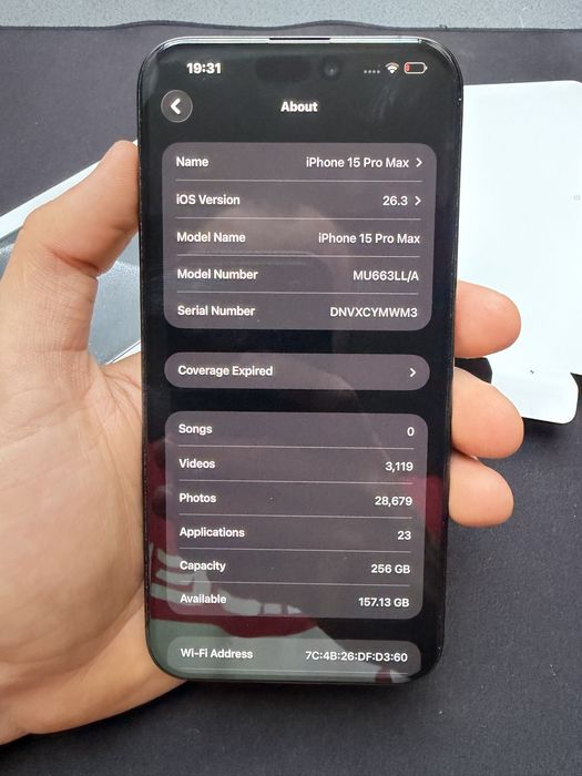 iPhone 15 Pro Max 256GB Black Neverlocked