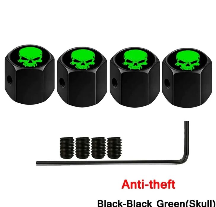 Анти-кражные колпачки на ниппель | Череп | Тюнинг авто