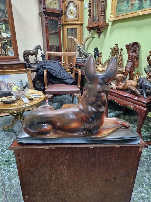 Прекрасна антикварна немска керамична фигура статуетка