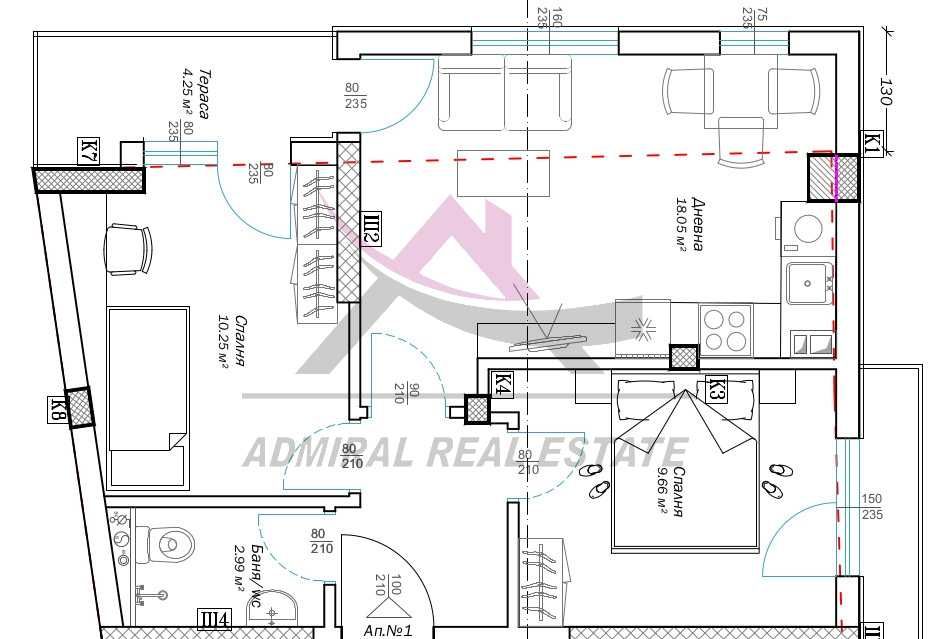Продава се Тристаен апартамент в Варна, Цветен квартал - 78 кв.м за 2283 €/кв.м - Снимка #7