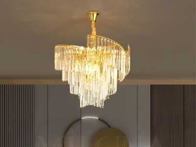 Qandil, 3xil o'lcham, balandligi sozlanadi, zal, ofis, uchun lyustra