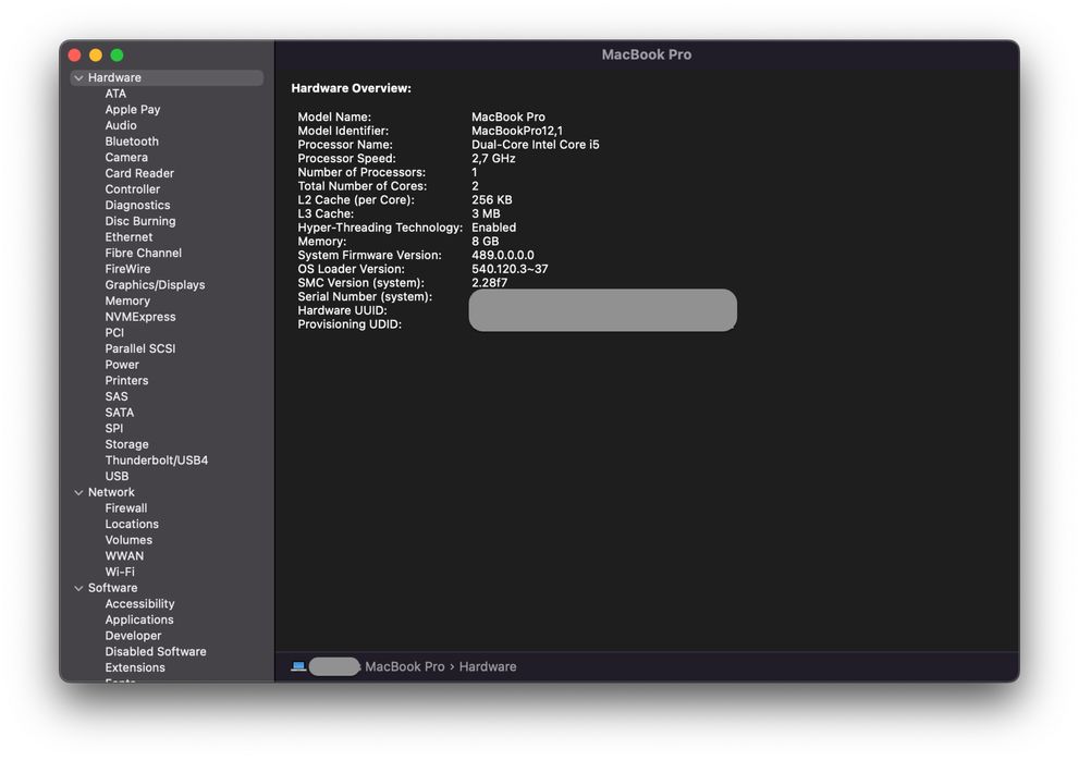 Apple MacBook Pro (Retina, 13-inch, 2015)