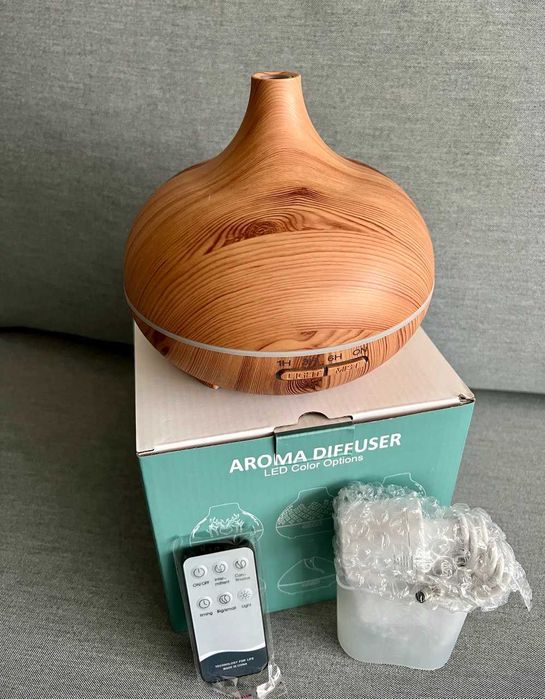 Ултразвуков арома дифузер- Овлажнител за въздух- С дистанционно- 500мл