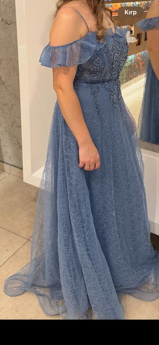 Официална рокля син