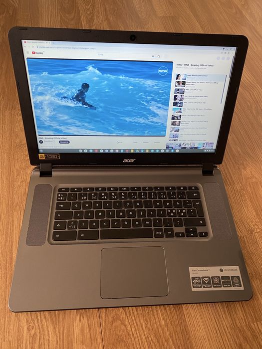 Laptop Acer Slim ChromeBook display mare 15,6 led,4gb ram.ssd disk baterie buna perfect functional vine cu incarcator
