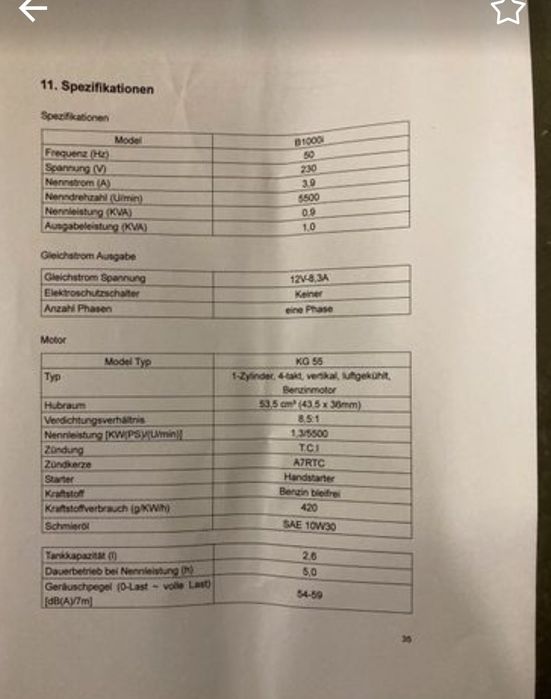 Генератор Kipor 1000
