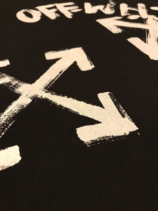 OFF-WHITE PAINT SCRIPT skate тениска, размер: S