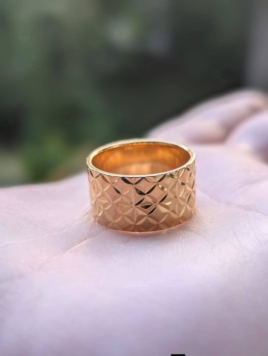Vechi inel, model Big Reflection, din argint de 925, placat cu aur de 18K, Jane Konig JK