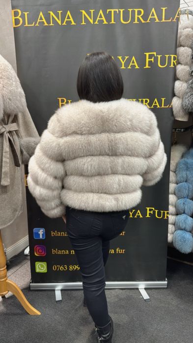 Haina din blana naturala full , calitate premium